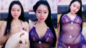 Mitha Pake Lingerie Ungu, Goyang Panas Live Bikin Crott!