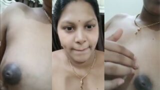Desi Cewek Chennai Pamerin Payudara Telanjangnya Sambil Ditekan-tekan.