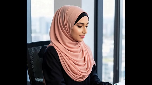 Gadis Arab Di Kantor, Rok Mini Naik, Bikin Bos Tegang Lihat.
